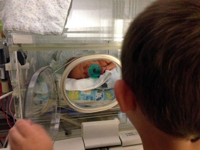 Ander with binky